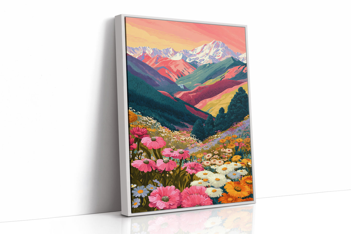 Mountains Adorned in Floral Splendor