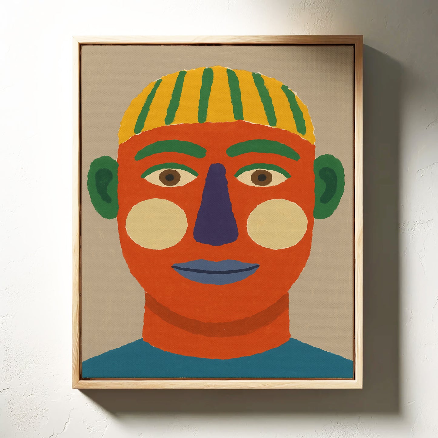 Rainbow Face with a Calm Smile