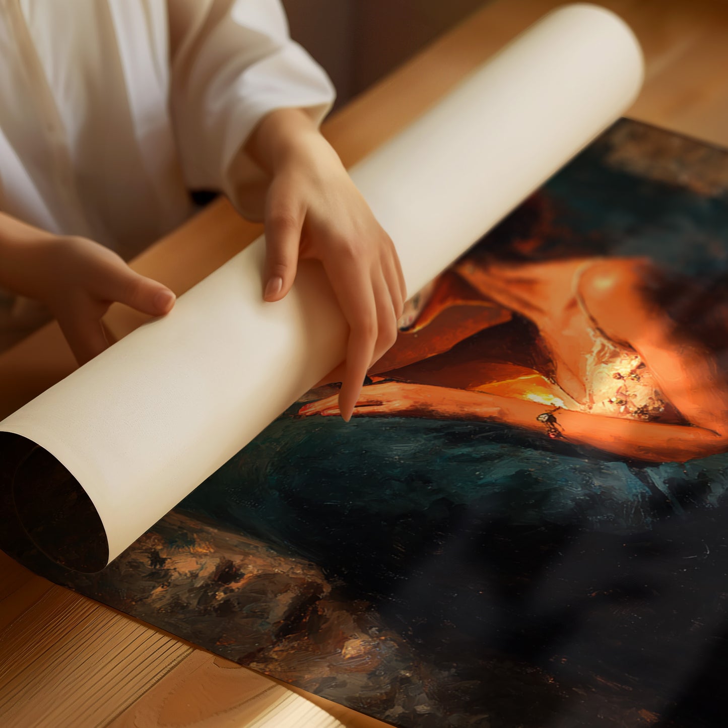 Embrace Beneath the Moonlit Veil