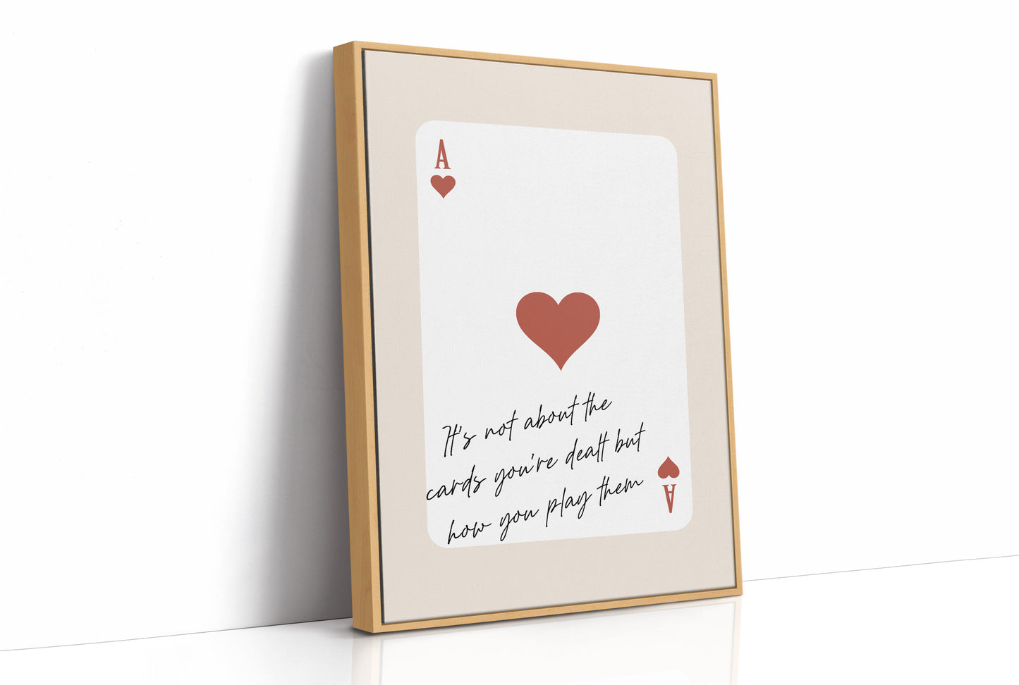 Ace Of Hearts Motivational Card Print