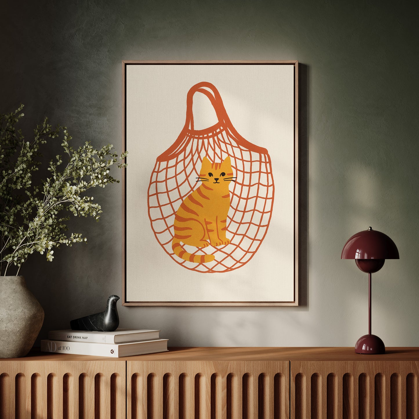 Orange Tabby in a Market Tote