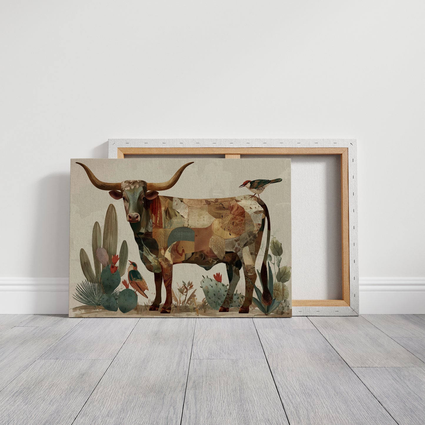 Desert Birds Dance With Longhorn