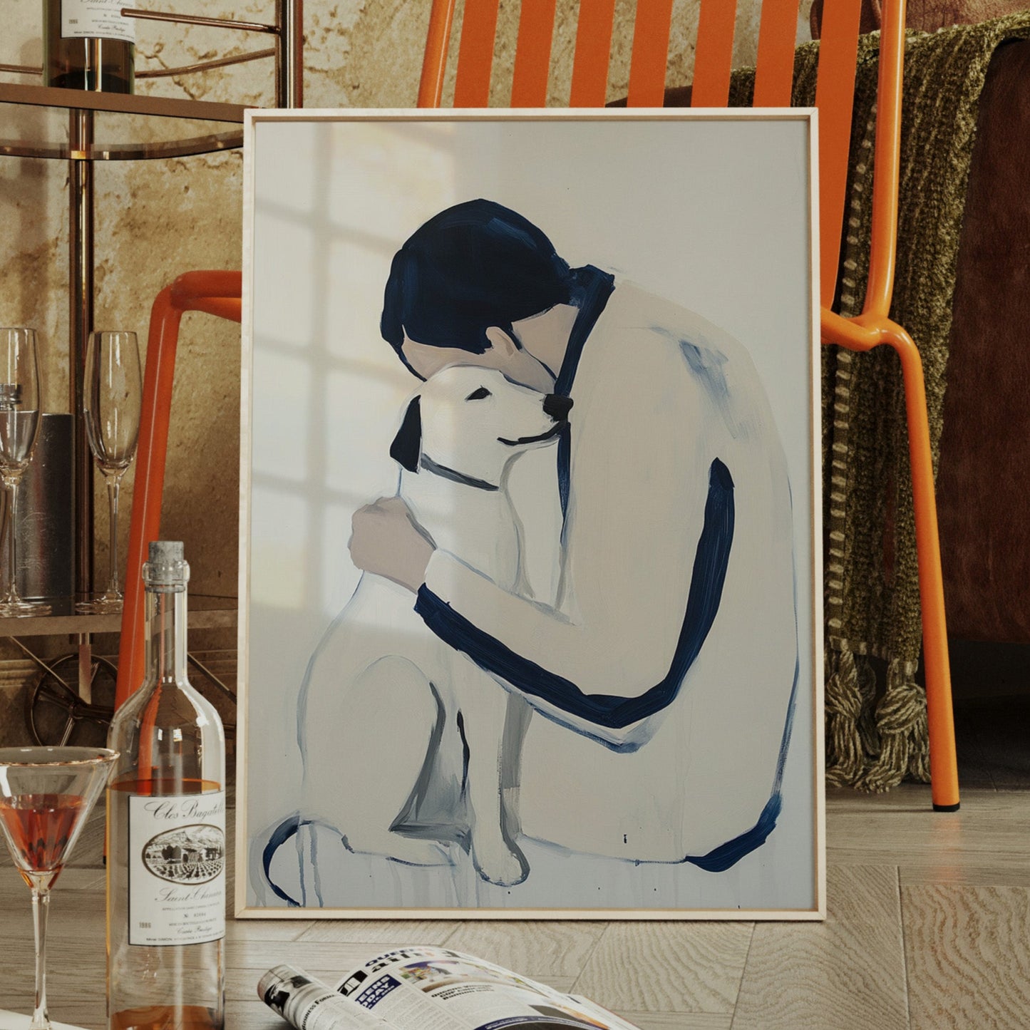 Loyal Hearts In Navy And White