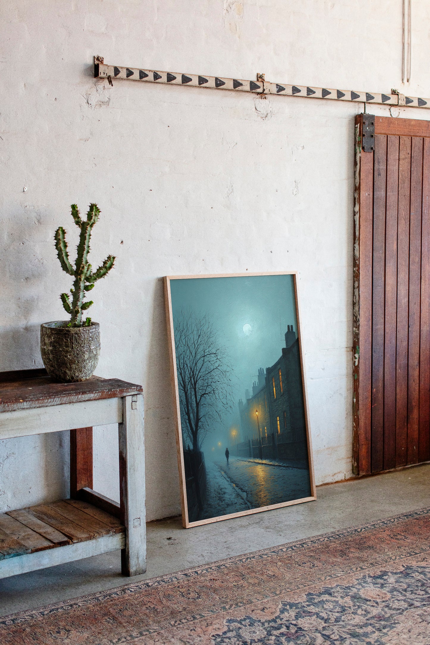 A Lantern's Glow in Fog