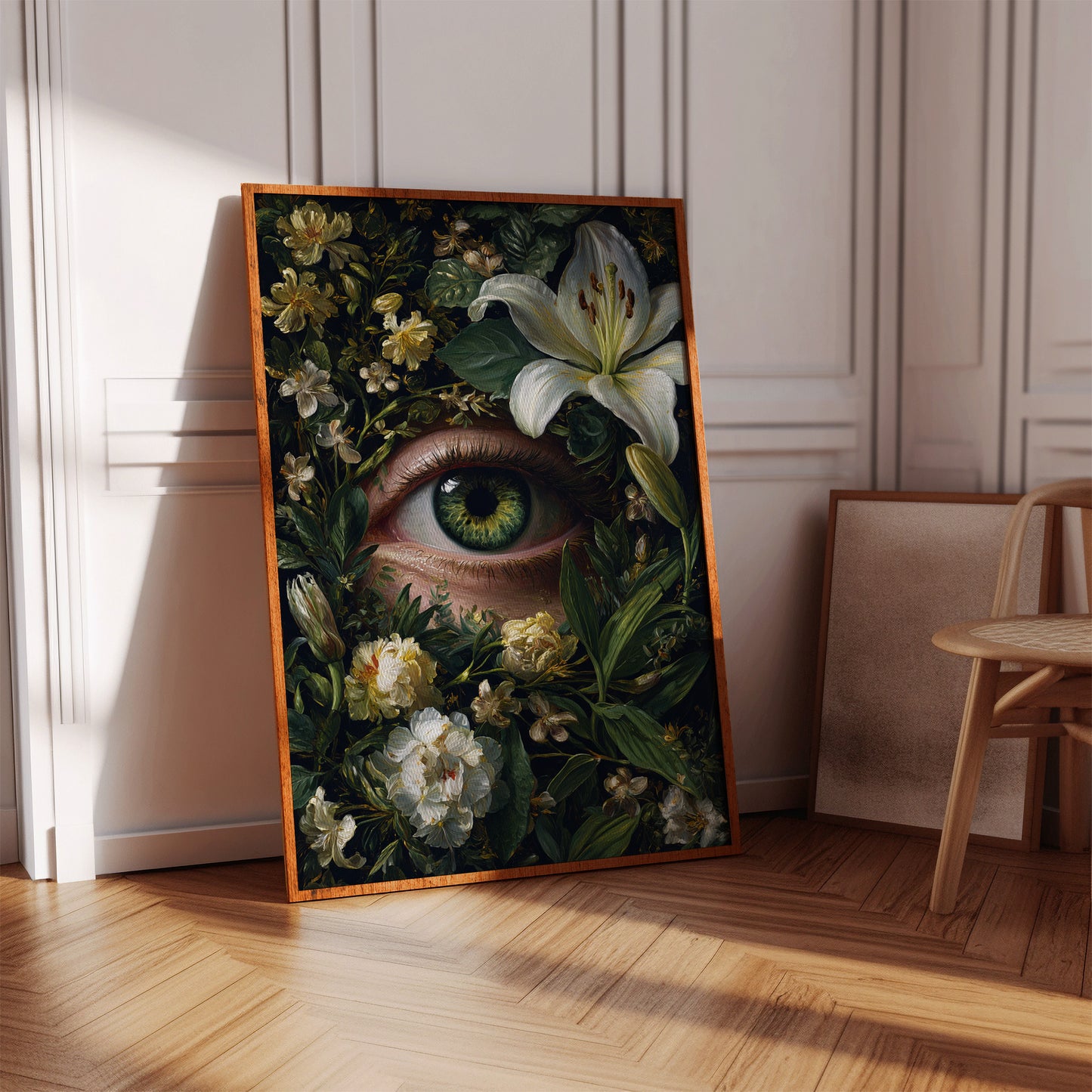 Gaze Beneath the Floral Veil