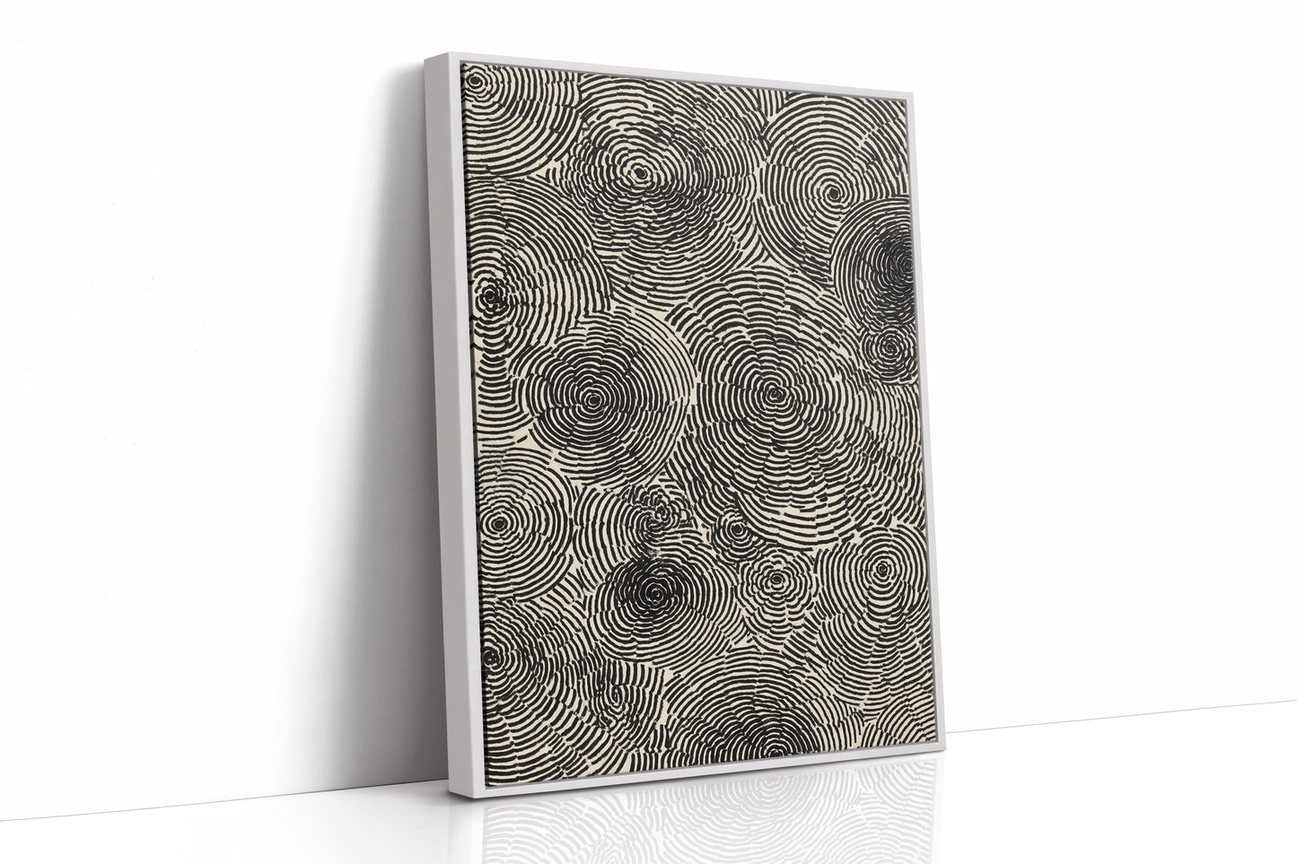 Cascading Circular Patterns in Monochrome