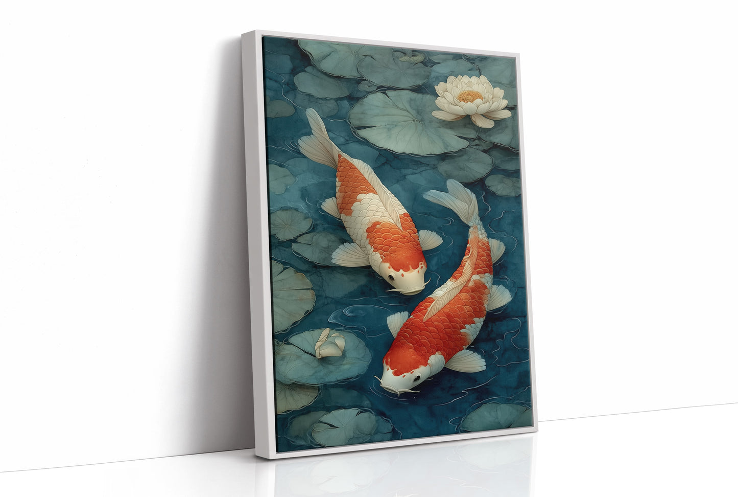 Koi Dance Below Lotus Light