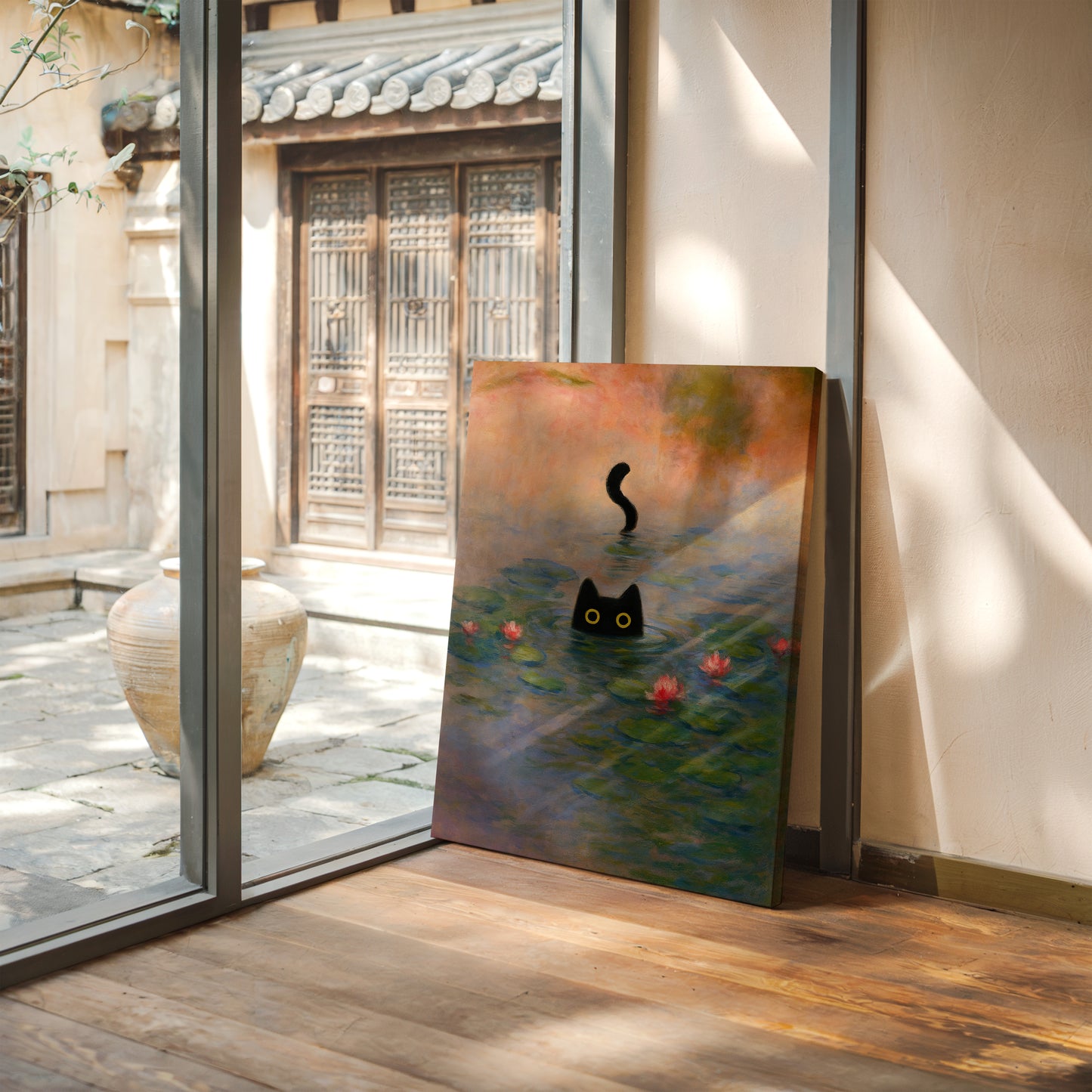 Mystery Cat Among the Lilies