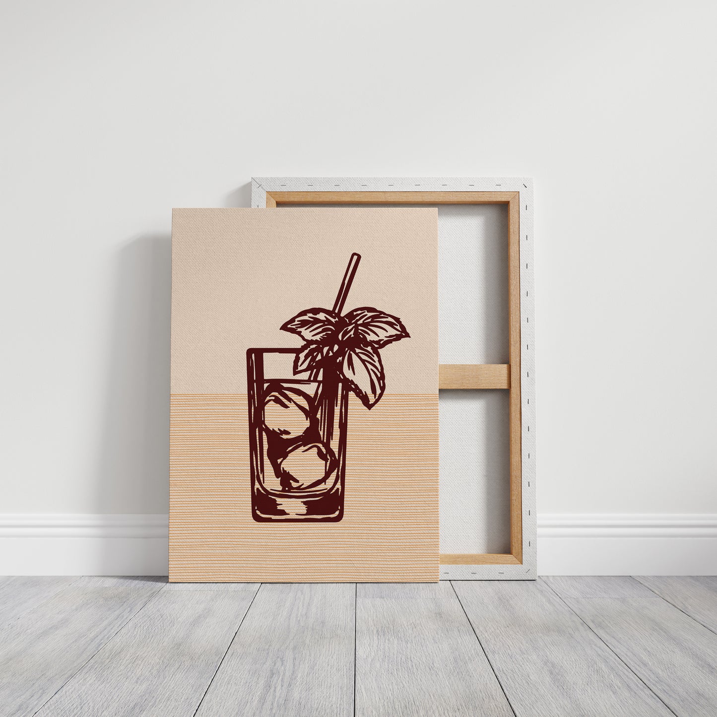 Mint Leaves Sway Above Ice