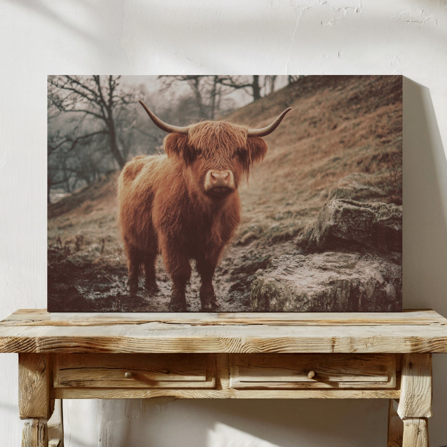 Highland Morning Mist And Stone