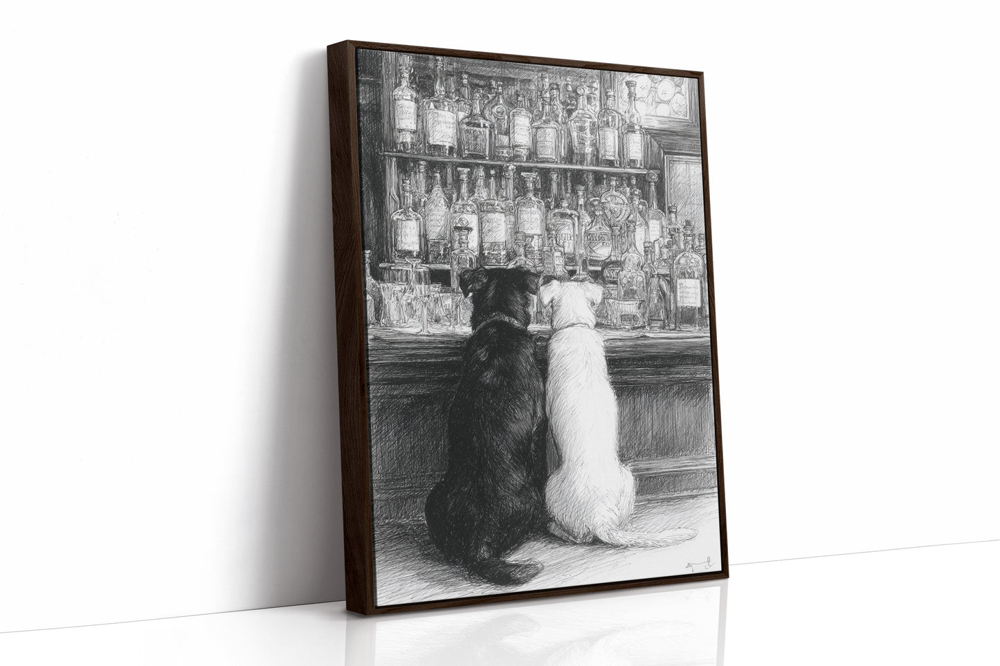 Two Friends at the Counter