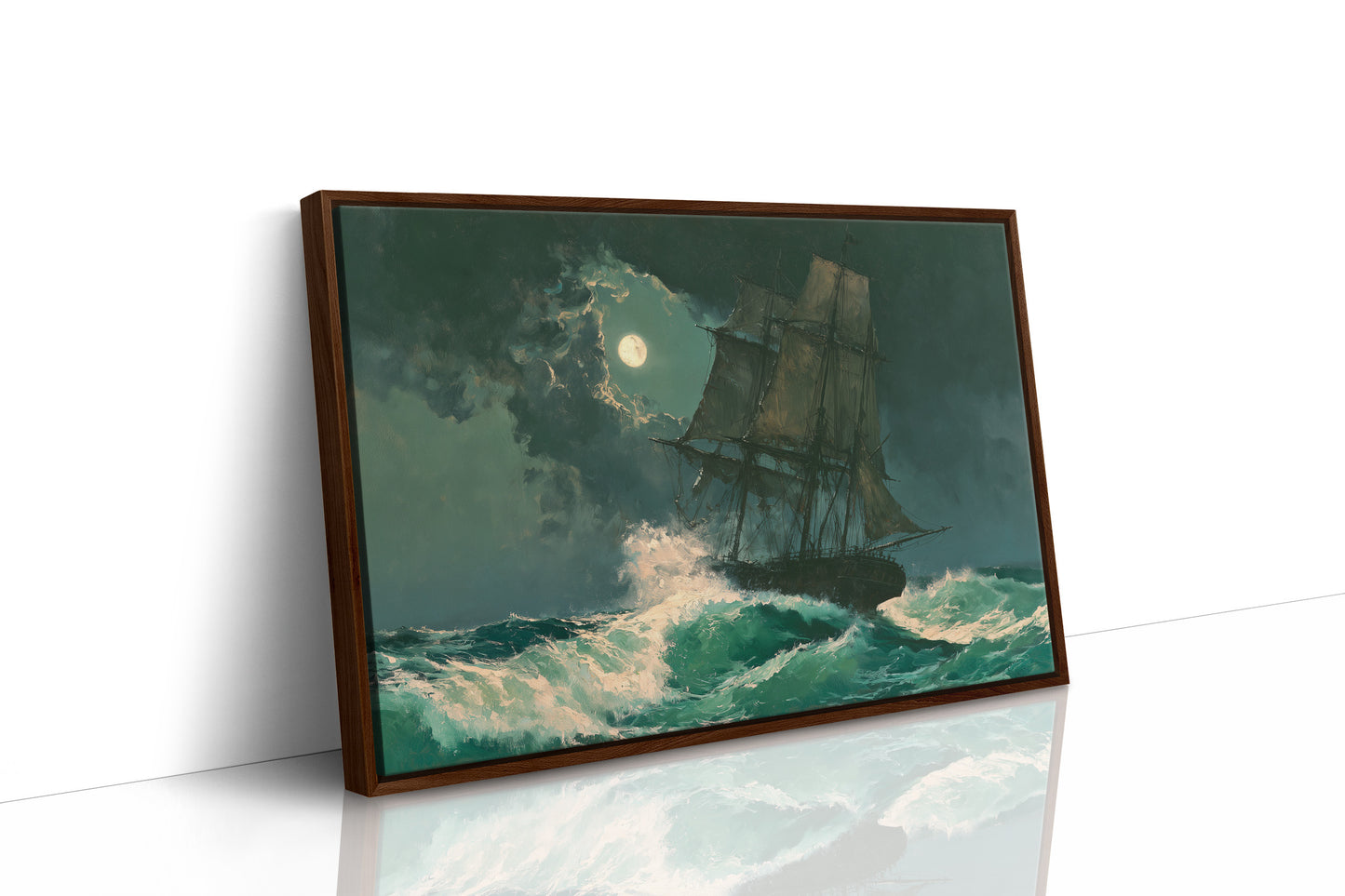 Ship Under Storm Moon