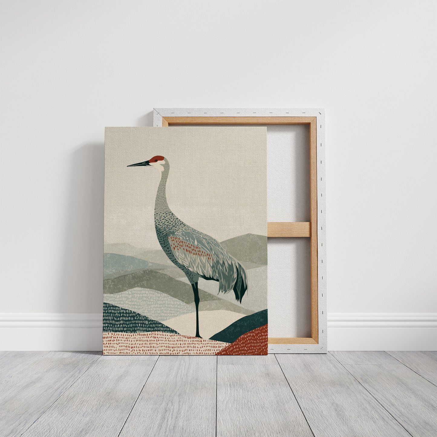 Sandhill Silhouette: Modern Crane Study