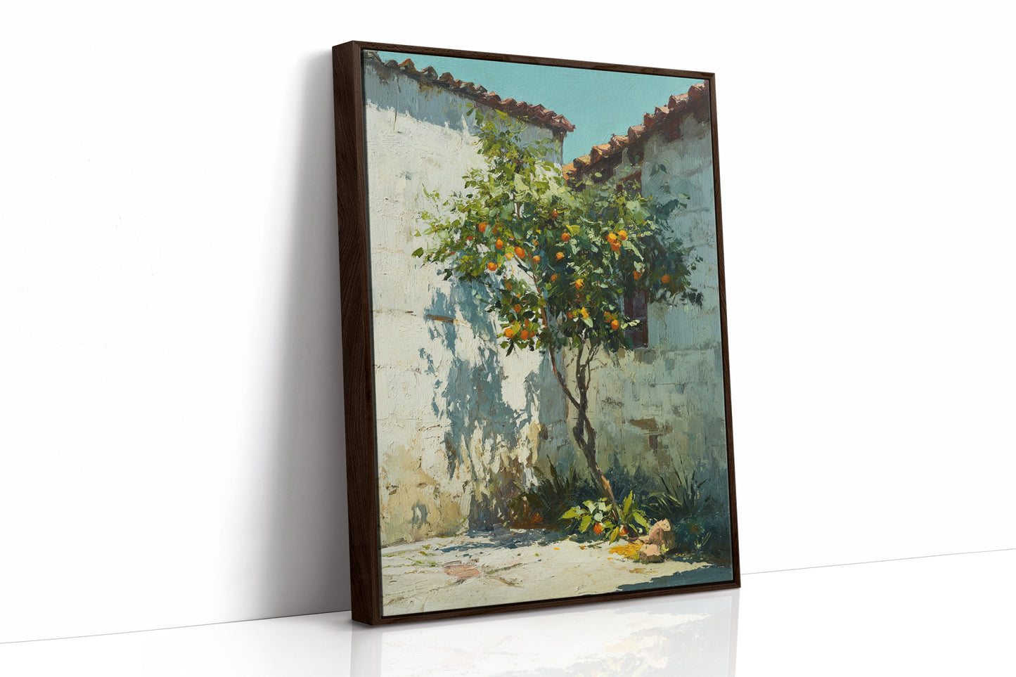 Oranges Beneath the Sunlit Wall
