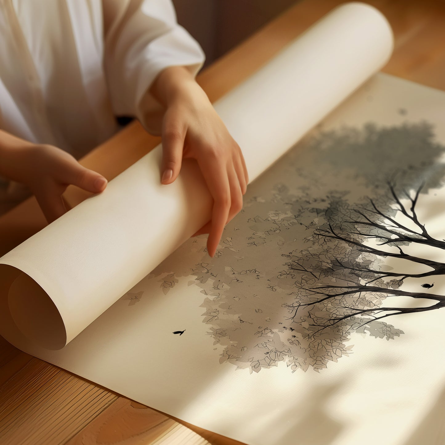 Solitude Beneath Whispering Branches