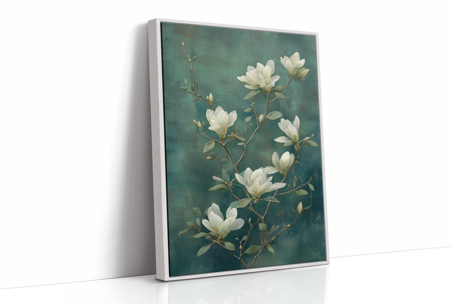 Magnolias Dance In Teal Waters