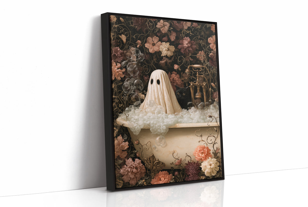 Boo ble Bath With A Side Of Judgment, print in a black frame
