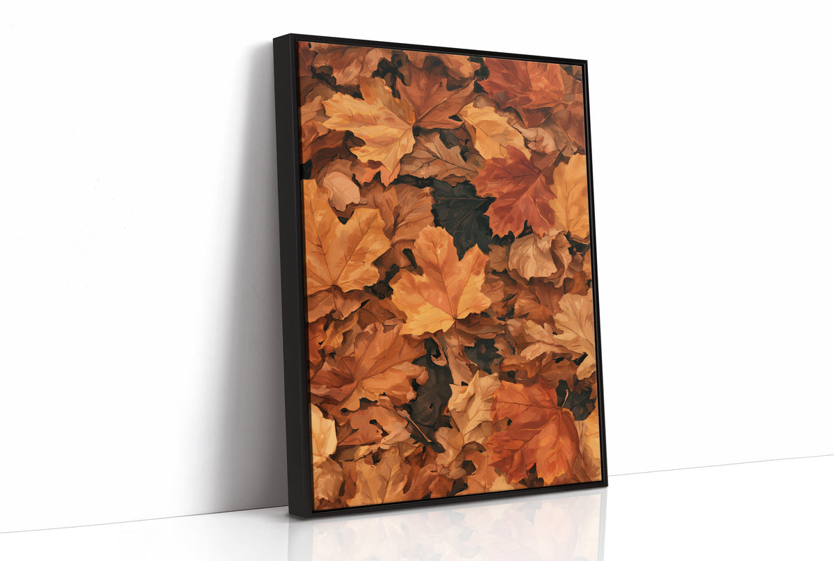 Fall Back And Relax, print in a black frame