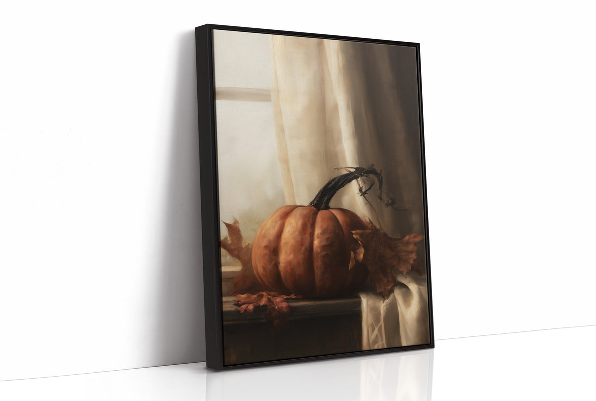 Window Seat Reserved For One Gourd, print in a black frame
