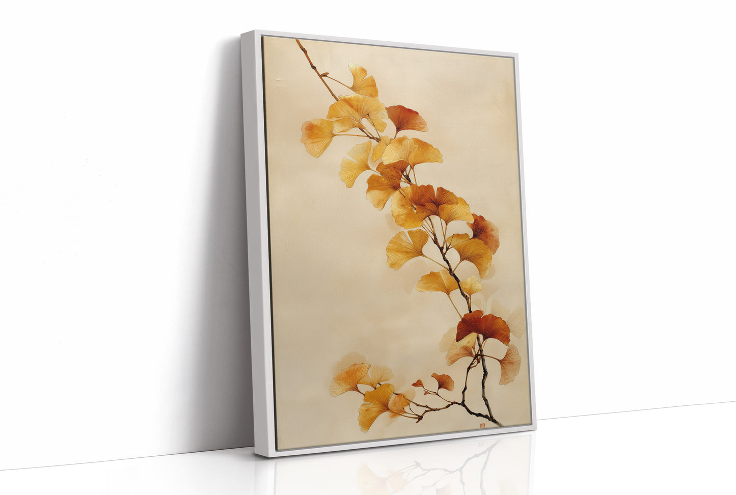 Golden Ginkgo Leaves Dance Softly