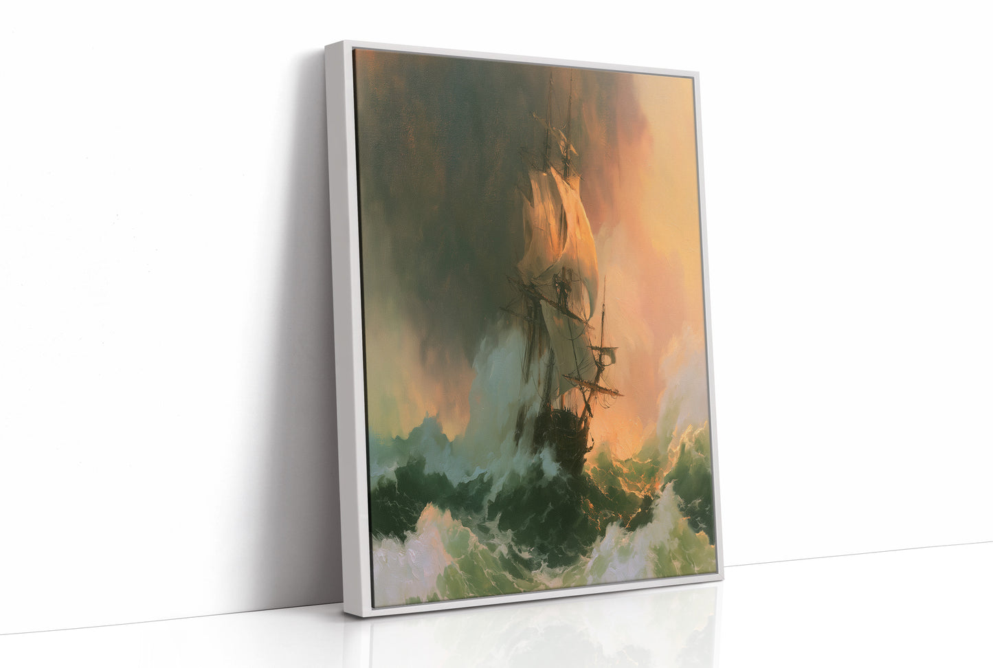 Storm-Tossed Tall Ship