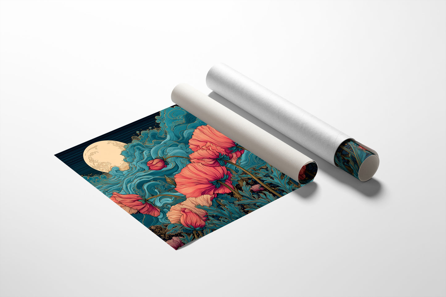 Coral Blooms Under Midnight Tide