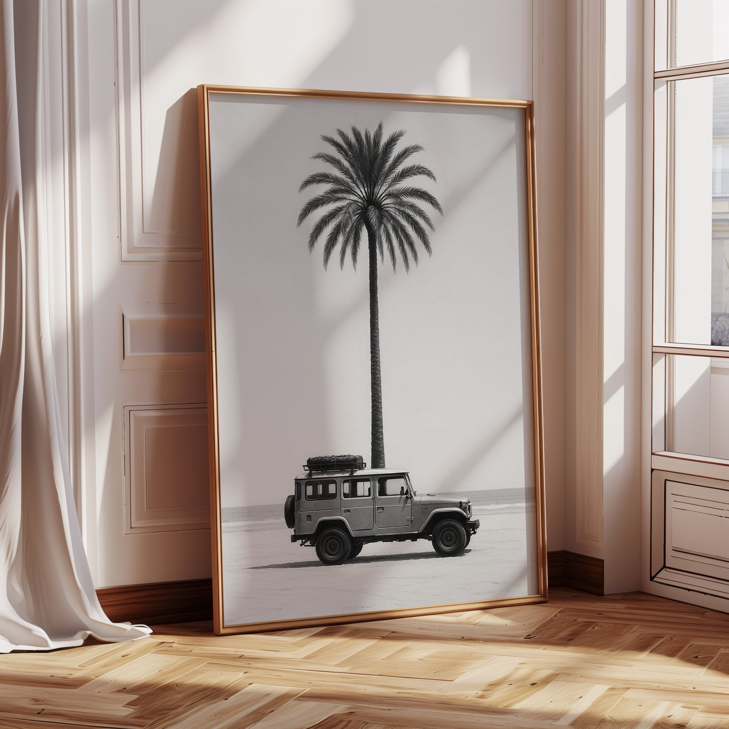 Palm Tree and Beach Cruiser Still Life