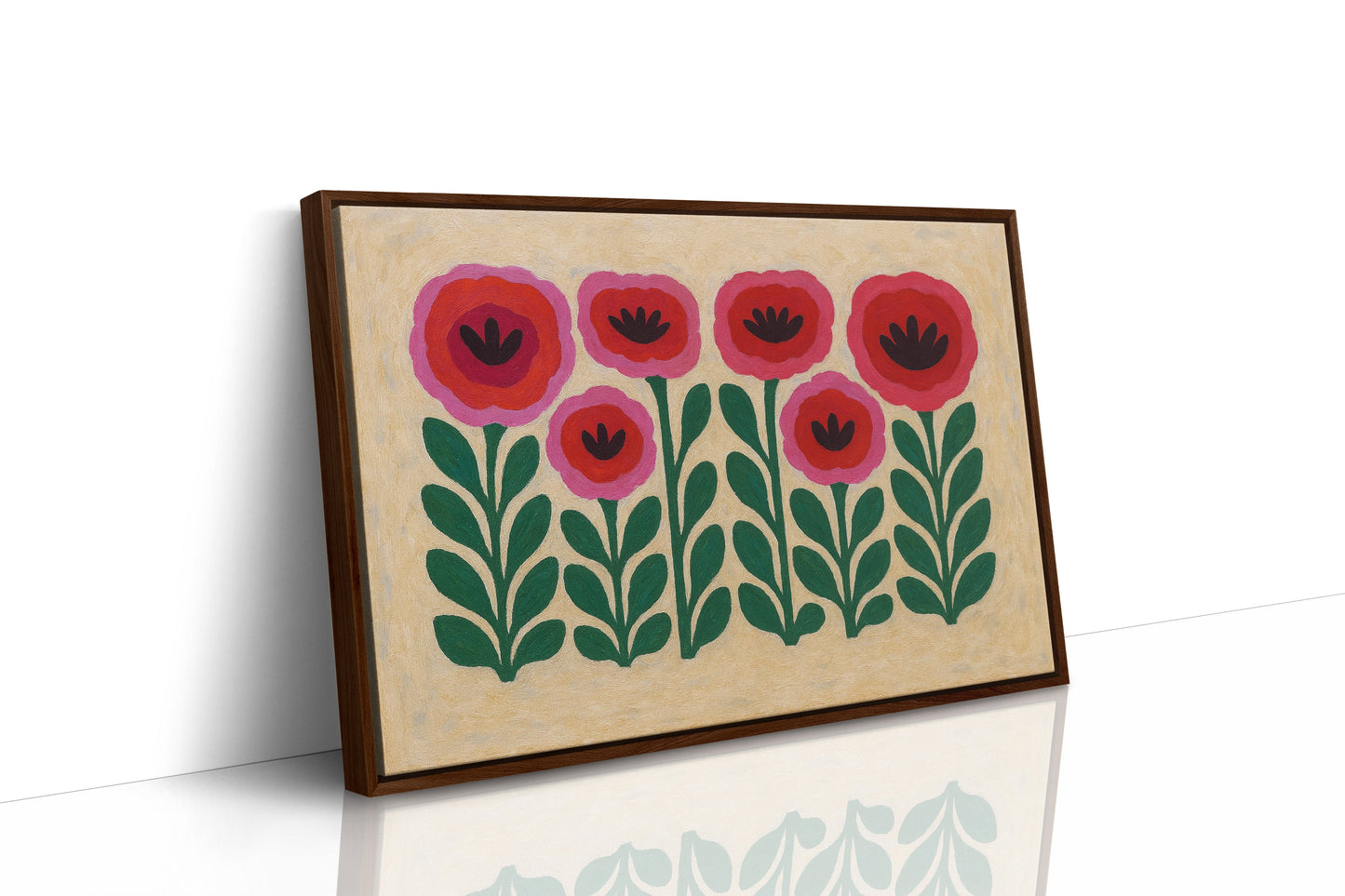 Folk Garden – Scandinavian Poppy Wall Art