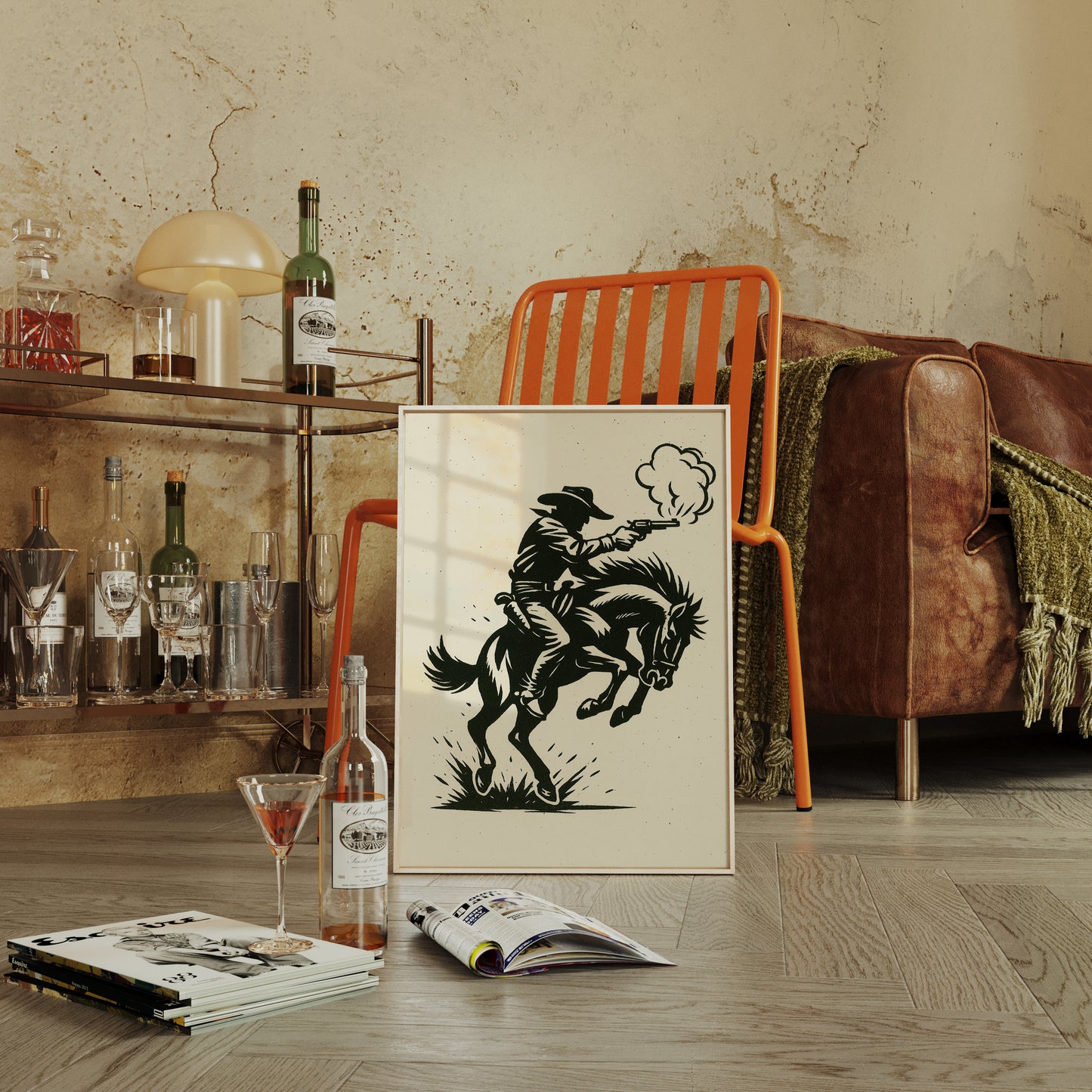 Cowboy Gunfire in the Dust