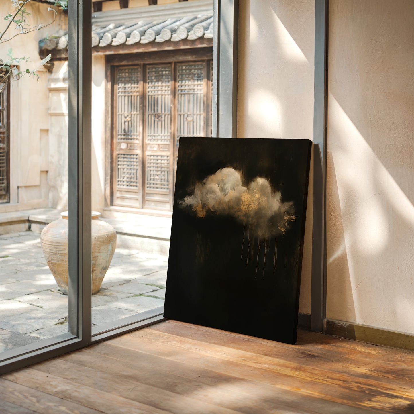 Gold Rain Beneath a Quiet Cloud