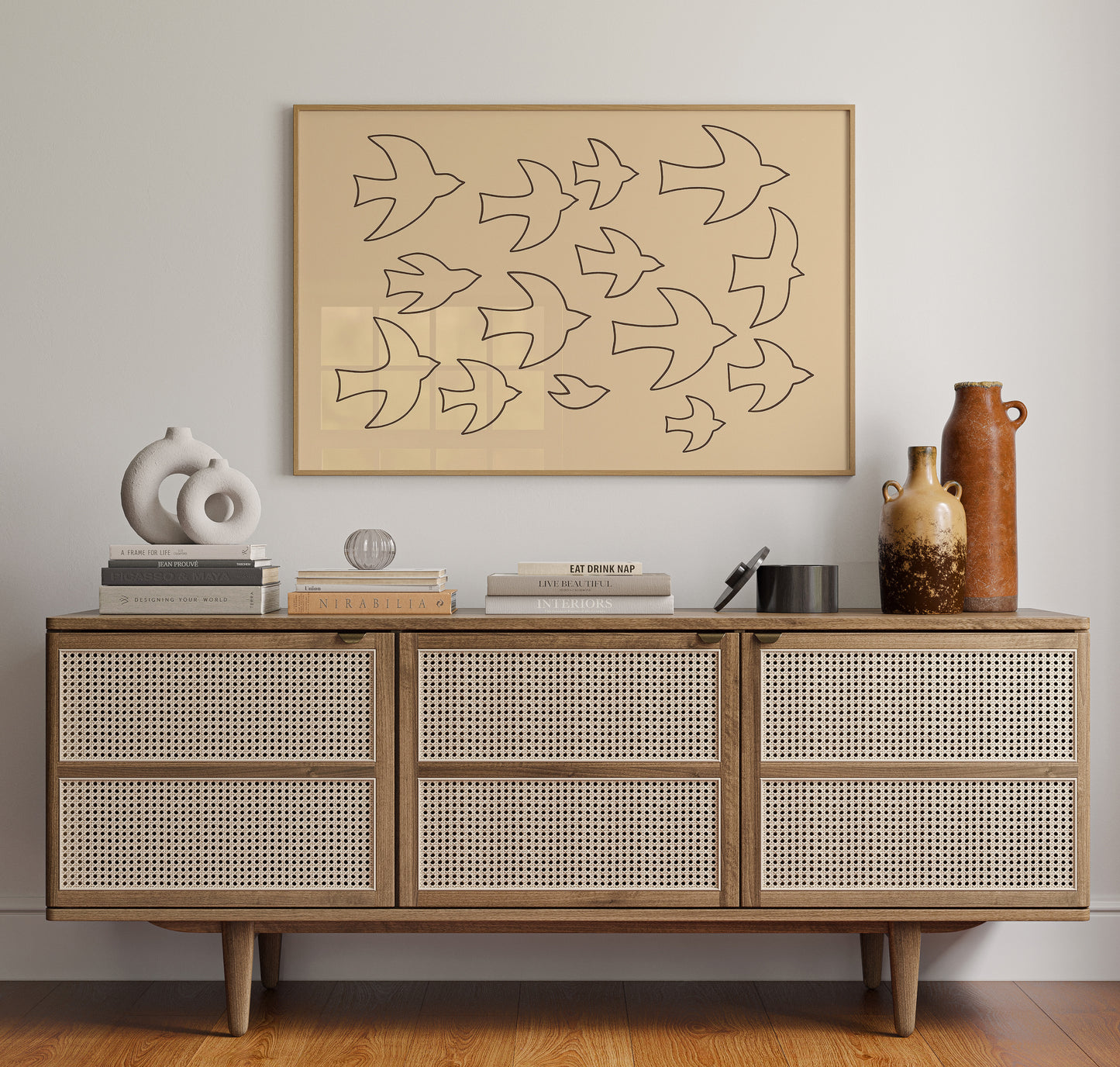 Minimalist Birds in Flight