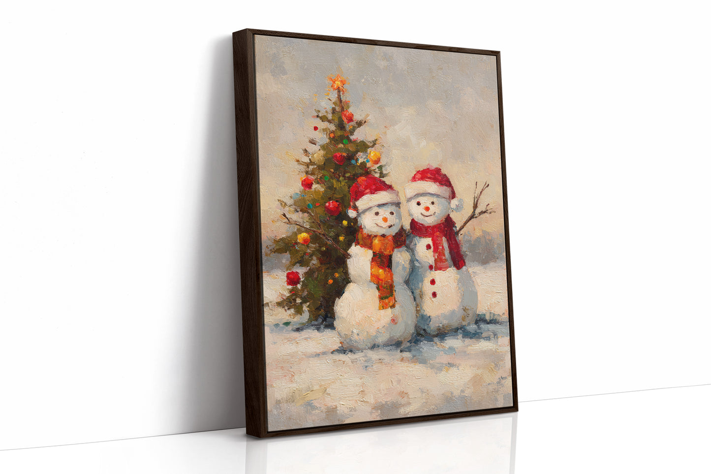 Frosty Friends Under Twinkling Lights