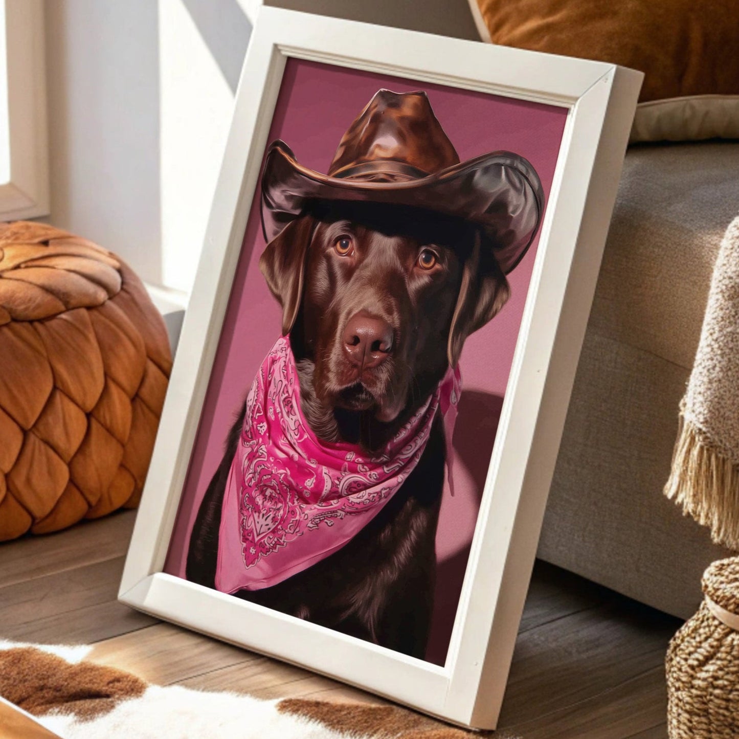 Chocolate Ranch Hand Wears Pink