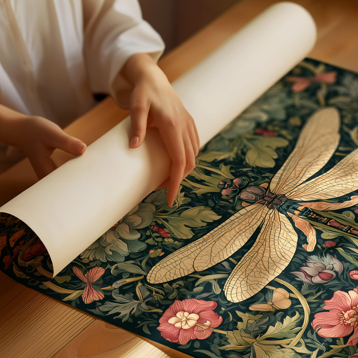 Dragonfly and Songbirds in Bloom