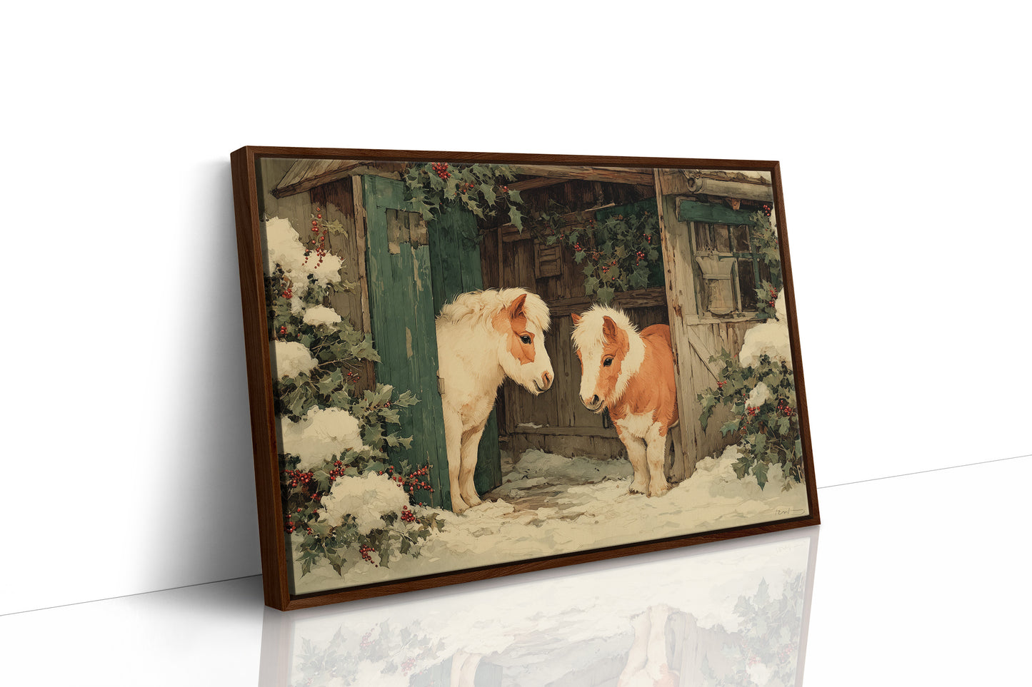 Ponies at the Barn Door