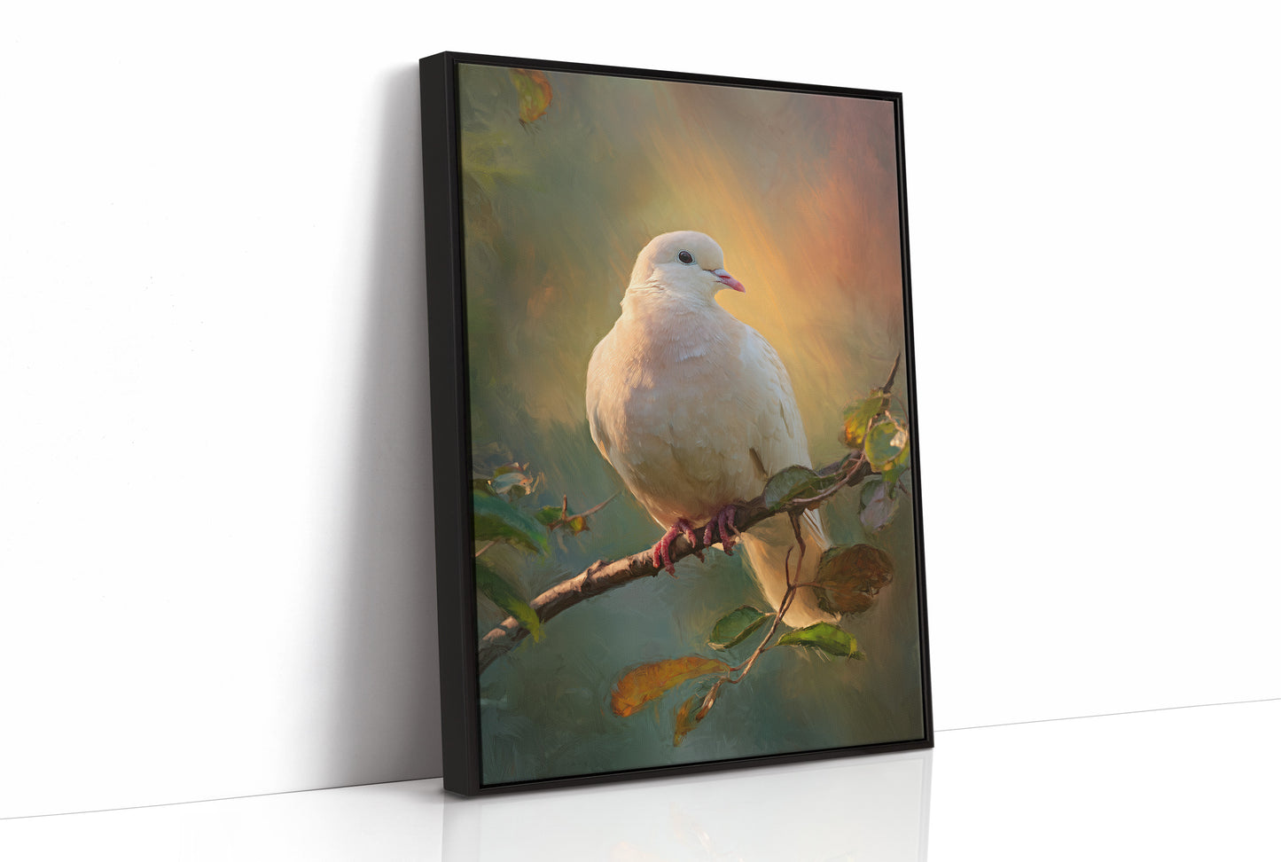 Dove Perches In Golden Hour