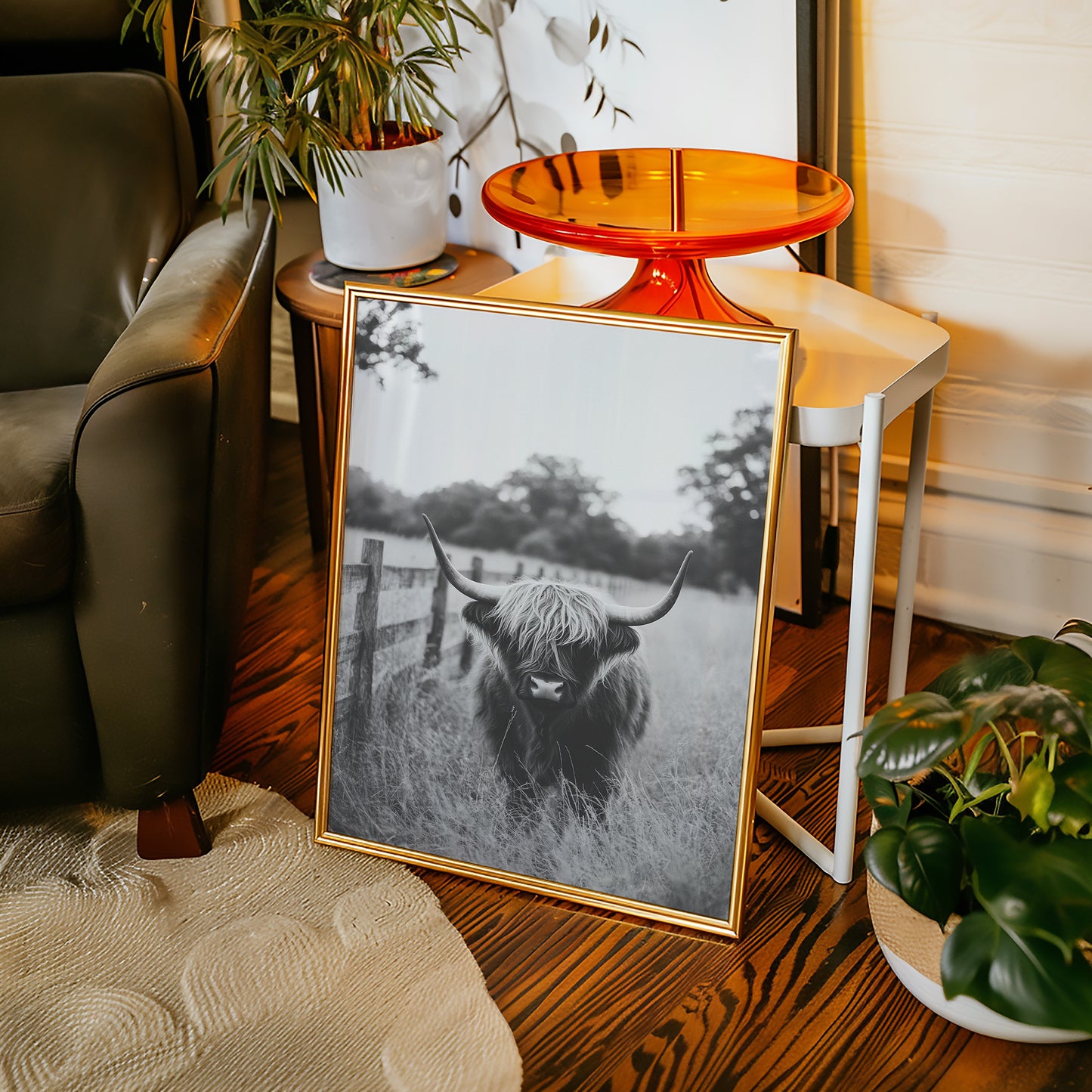 Highland Gaze in Black and White