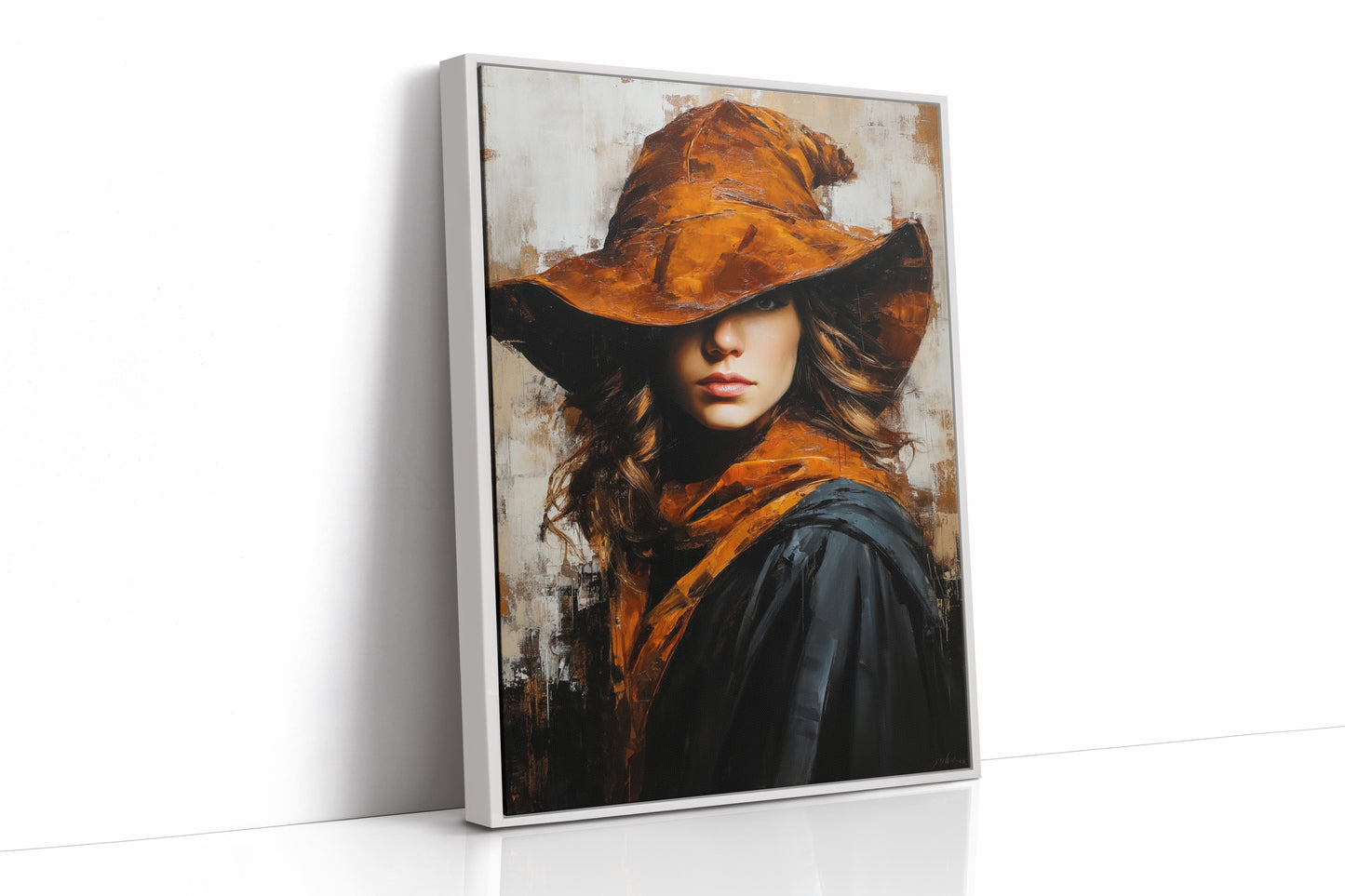 Mystical Woman in Orange Hat