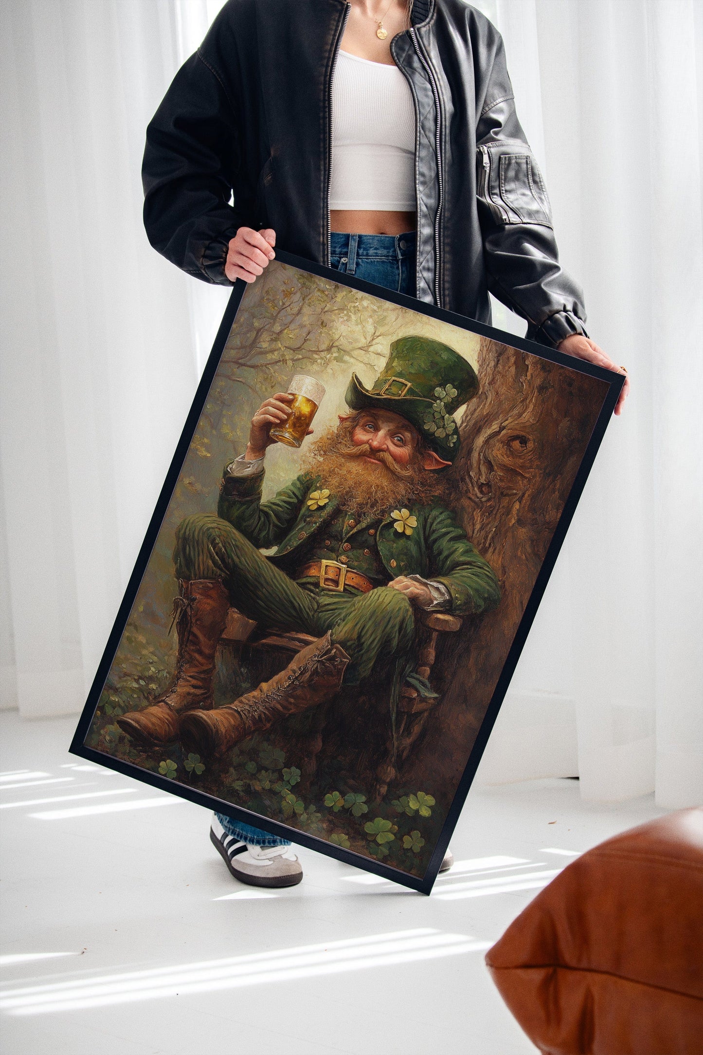 Lucky Leprechaun: Irish Folklore Canvas Wall Art