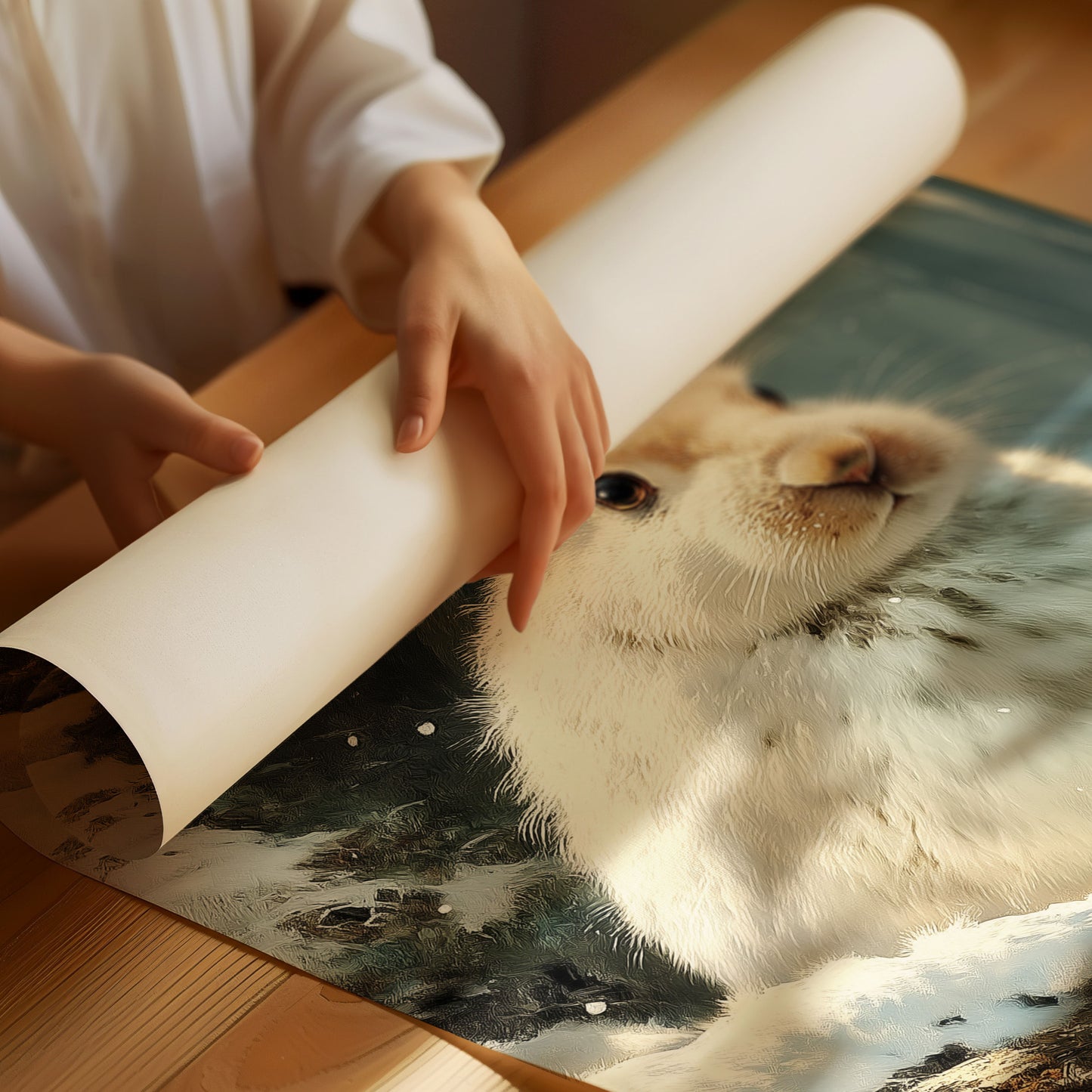 Snow Hare Brings Winter Magic