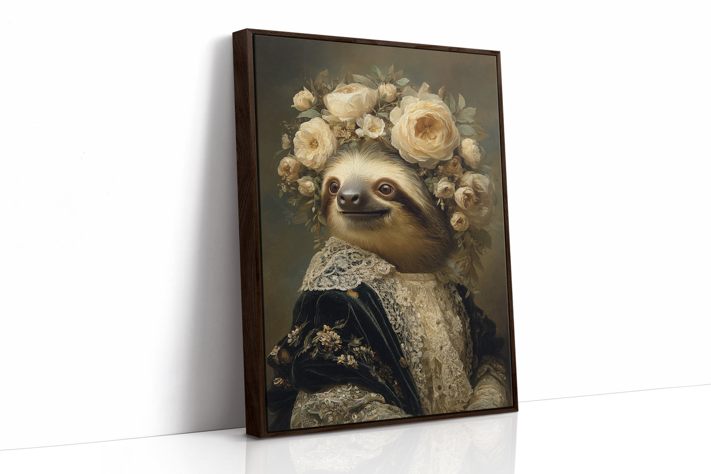 Regal Sloth Amidst Blossoms