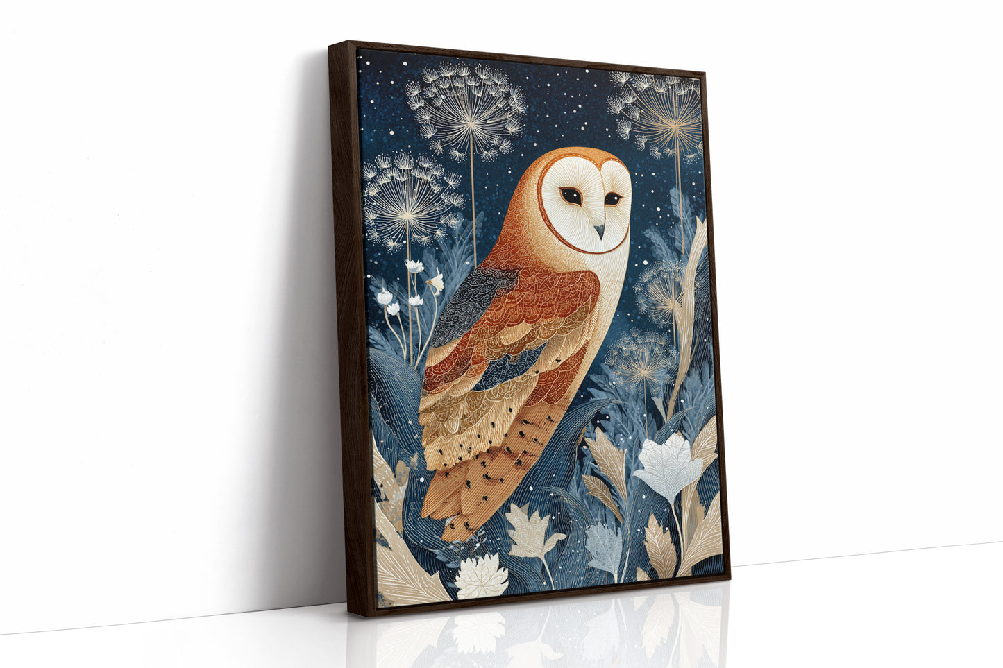 Barn Owl Amidst Ethereal Flora