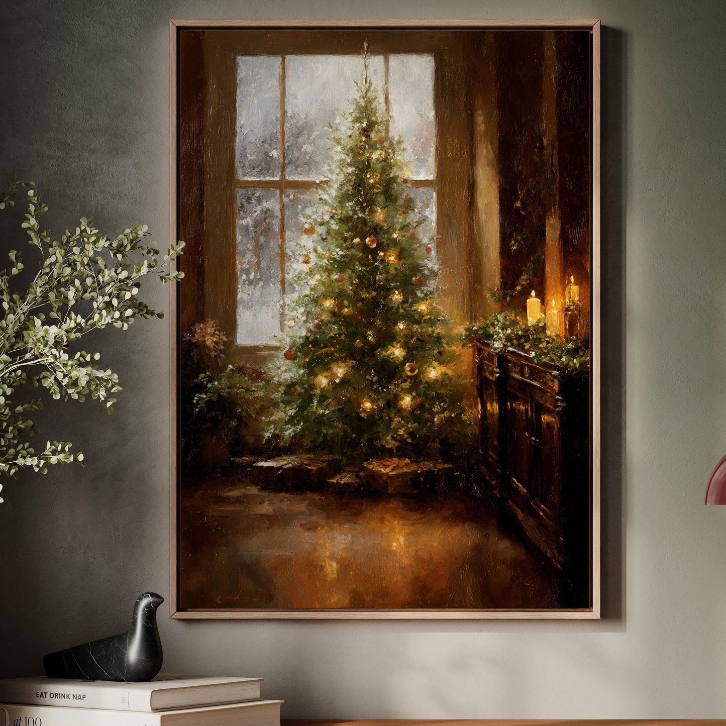 Glistening Pines and Warm Embrace