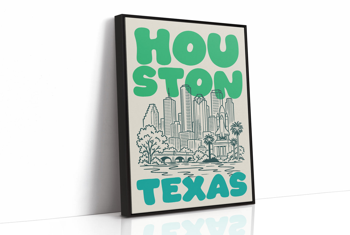 Houston, Bubble Letter Skyline
