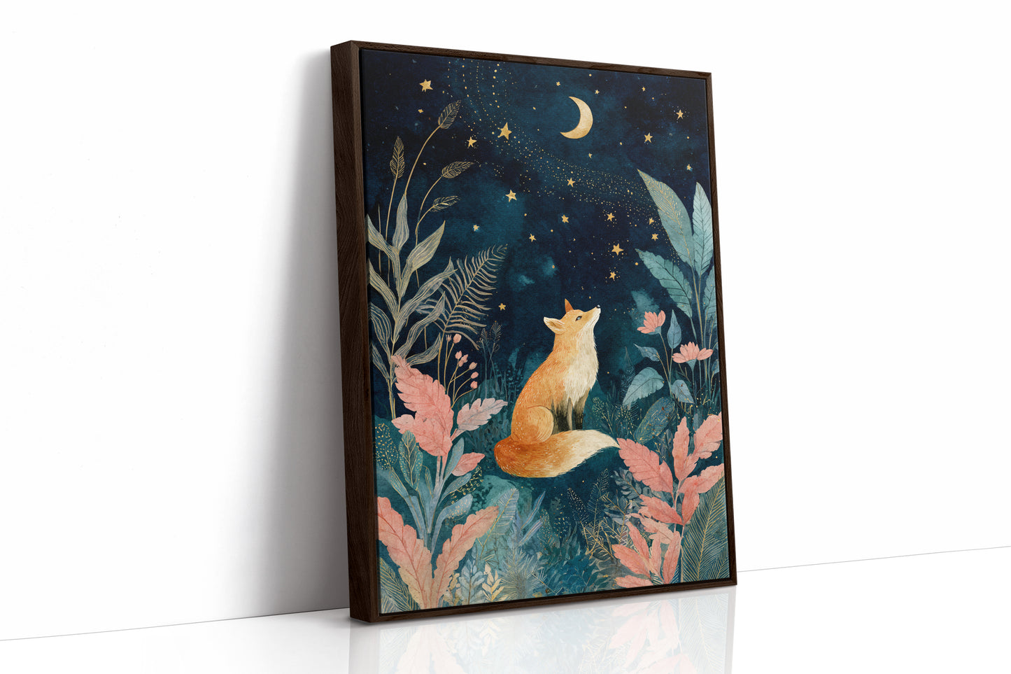 Fox Under a Starry Night