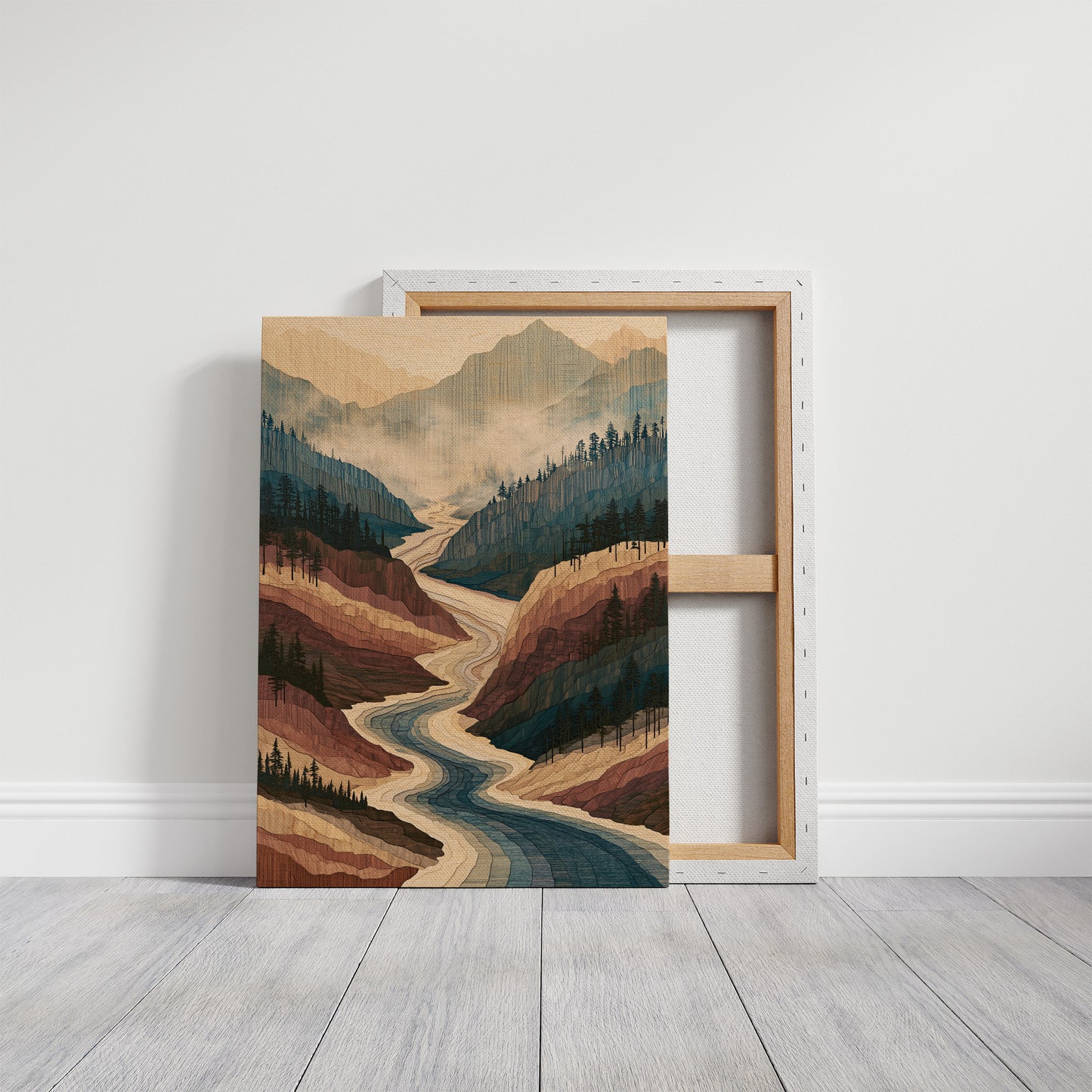 Winding River in Marquetry