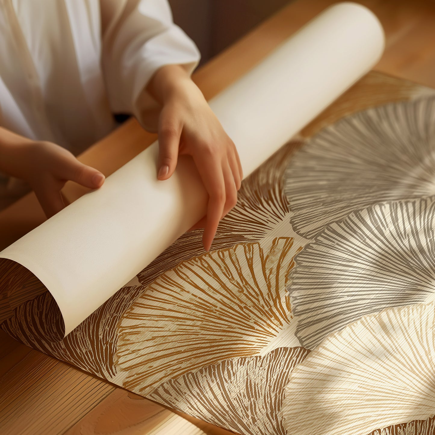 Golden Fans Unfold In Rhythm