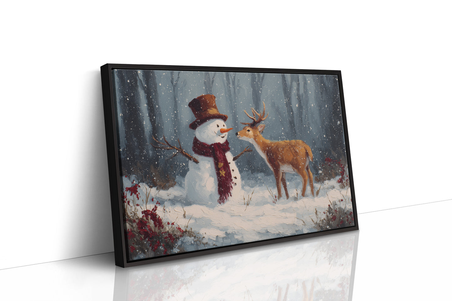 Winter Friends Share Forest Secrets