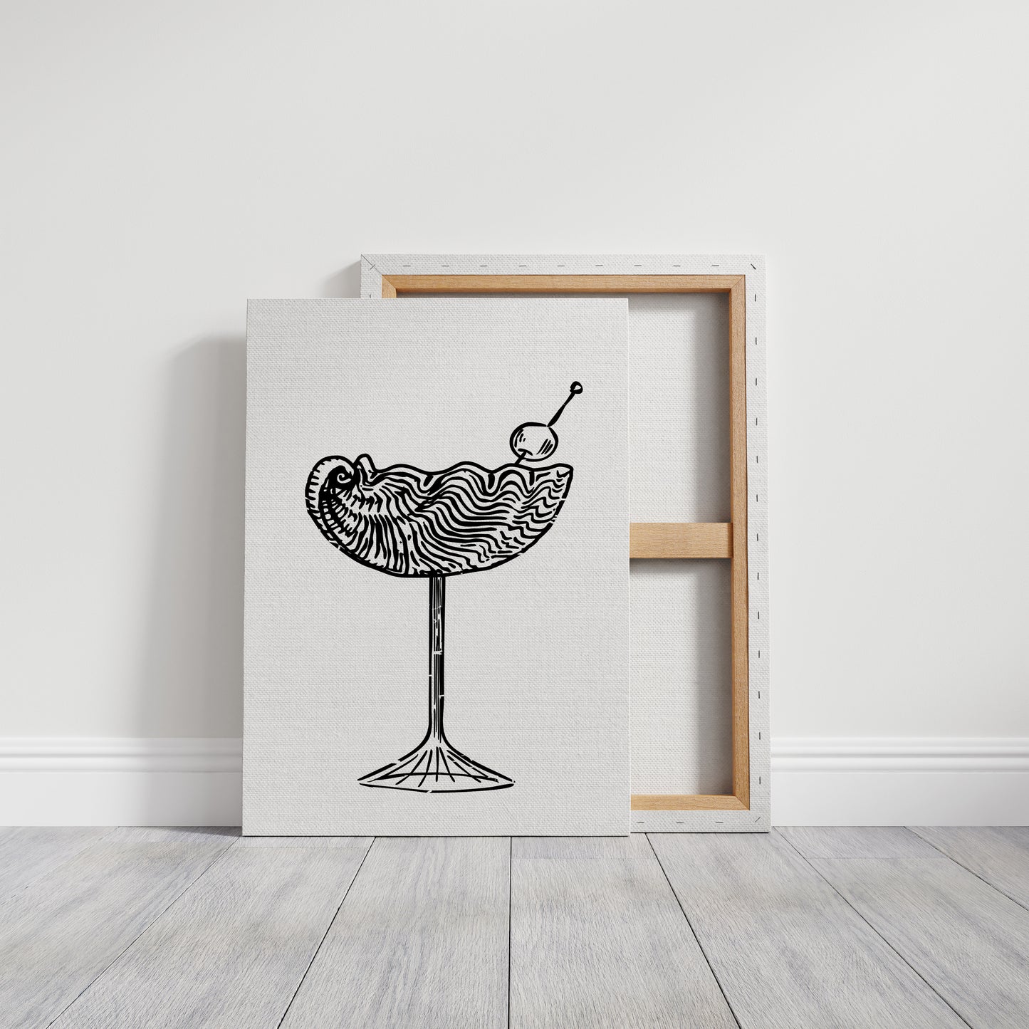 Midnight Martini Draws Wave Lines