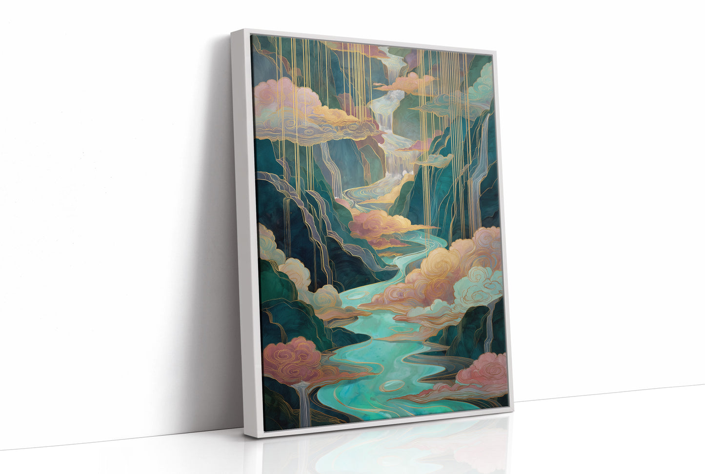 Golden Rain Falls On Turquoise Dreams